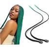 Belle G 2 extension per capelli con clip, per evidenziare le striature, colorate (treccia, verde)