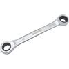 DAKCOS Chiave a Cricchetto, 13 x 15 mm, 2 in 1, Doppia Estremità, Anello a Cricchetto, CR-V, Finitura Cromata Opaca