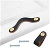 HY HUIJUN Pomelli per Mobili in Pelle, 4 Pezzi Maniglie per Cassetti, Armadio per Squisiti Accessori per la Decorazione di Mobili
