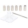 YWBL-WH Set di Boccole per Trapano 8 Pezzi Kit di Maschere per Tasselli Autocentranti 6 Dimensioni Diametro Interno Guida di Perforazione in Acciaio Legato Set di Localizzatore di