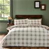 Catherine Lansfield Kelso - Set copripiumino singolo reversibile con federa, motivo a quadri, colore: arancione bruciato