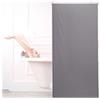 Relaxdays Tenda per Doccia Moderna, 80x240, Vasca da Bagno, Idrorepellente, Montaggio a Soffitto, Rullo Finestra,Grigia