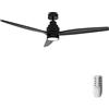 Cecotec Ventilatore da soffitto con luce EnergySilence Aero 5350 Black Design 30 W, diametro 52 con 3 pale, motore DC, luce LED, telecomando, timer e modalità Winter-Summer