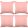Boao 4 Confezioni Fodere Cuscini Decor Esterno Patio Balcone Impermeabili, Fodere Cuscini Quadrata Giardino Rivestimento PU per Divano, Letto, Patio, Divano, Tenda e Balcone, 18 x 18 Pollici (Rosa)