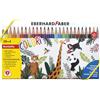 EBERHARD FABER 514829 - Set di matite colorate Colori 26+4, incl. temperino e gomma, set da disegno a partire dai 3 anni