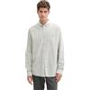 TOM TAILOR Camicia da Uomo, 36695 - Striscia, Colore: Bianco Sporco, XXL