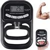 GOMETY 265 Lbs/120 Kgs - Misuratore di forza digitale con display LCD, dinamometro manuale, tester di presa digitale Grip Strength Trainer (nero)