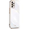 SEAHAI SEEKO Cover per Samsung Galaxy A33 5G, Custodia Protettiva Ultra Sottile ed Elegante in Silicone TPU Flessibile, Glitter Placcatura Phnom Penh Design Cover Antiurto Case, Bianca