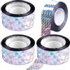 Dhisperares 4 Rotoli Nastro Riflettente per Uccelli, Riflettente Bifacciale, 50 m X 2,4 cm Nastro Repellente per Uccelli per Piccioni Respingere Piccioni e Uccelli, Protezione di Balconi, Giardini, Orti, Frutteti