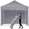MasterCanopy Gazebo pop-up resistente con pareti laterali (3 x 3 m, grigio)