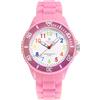 Alienwork Kids Orologio di Apprendimento Bambini Ragazze Pink Bracciale in Silicone Multicolore bambini Impermeabile 5 ATM Tempo di Apprendimento