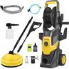 Litglobe Idropulitrice Alta Pressione,2200W Idropulitrice ad Alta Pressione,Pression𝐞 max. 150 bar, Portata max 540 l/h, Tubo da 5 m,Pulitrice ad Acqua a Pression𝐞 per la Casa, Il Giardino e l'Auto