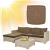 SYLC Impermeabile Federe Per Cuscino Divano Copricuscini Per Giardino Rattan Per Esterni E Patio, Coperte Del Cuscino Con Cerniera Per L/angolo (1 pz 55×45×10 cm,Camel)