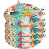 emmevi Set 4 Cuscini Sedia Rotondi Colori Accesi Cotone Lavabili Morbidi Coprisedia Tondi Palme Multicolore