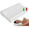 Tata Home Cuscino Letto Cervicale Ortopedico Guanciale in Morbido Memory Ergonomico Traspirante Antirussamento Anallergico Guanciale a Doppia Onda Supporto Made in Italy