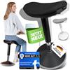 ergobalance Sgabello da ufficio ergonomico [2 posizioni di seduta] Sgabello da sella regolabile in altezza [43 - 63 cm), per seduta attiva, base antiscivolo