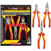 C.K Redline 2025 Edition VDE - Set di 3 pinze e tagliacavi, pinza combinata isolata elettrica tedesca, becchino e tagliafili combinati, troncatrici per elettricisti, pinze per elettricisti, utensili