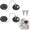 GIUSOBG 2 Pezzi Lucchetto Frigorifero Bambini, Blocca Chiusura Cassetti con Potente Adesivo, Senza Forare Serratura per Frigorifero con Chiave, per Frigo Cassetto Armadi (Quadrato Nero)