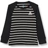 Odlo Active Warm Kids Stripes_159409, Maglietta Bambini e ragazzi, Black - Grey Melange, 140