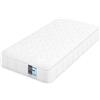 Yaheetech Materasso Singolo 90 x 200 cm Altezza 23 cm a Molle Insacchettate con 7 Zone di Supporto Media Rigidità H3 Traspirante e Ergonomico Spedito Sottovuoto Arrotolato Bianco