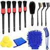 URAQT Kit Pulizia Auto Moto, 15 Pz Kit Spazzole Pulizia Auto, Spazzole Cerchioni, Panni in Microfibra Auto, Pulizia Auto Kit per Cura Cerchioni, Interni, Finestrini, Parti Verniciate