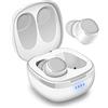 August Auricolari Bluetooth 5.0 - August EP800 Cuffie Senza Fili Bluetooth IPX6 Impermeabile Mini Earbuds Ture Wireless Stereo con Microfono DSP Riduzione del Rumore, 25H Playtime - Bianco