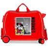 Disney Valigia per bambini Disney Topolino e Minnie Travel the World London Rosso 50x39x20 cm ABS rigido Chiusura laterale con combinazione 34L 1,8 kg Bagaglio a mano 4 ruote