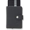Solo Pelle Portafoglio in pelle a Q con custodia integrata per 15 carte + banconote, custodia per carte di credito con RFID, nero opaco + scomparto per monete, Taglia unica, Porta carte di credito