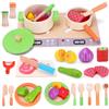 TGTT Giocattoli da Cucina per Bambini 27 Pezzi Accessori, Utensili per Esterni, Pentole e Padelle Giocattolo,Taglio di Cibo e Verdure Chef, Giochi di Ruolo 3+ Anni