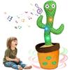 MeHoo Cactus Che Balla e Ripete con Funzione di Controllo Del Volume, Bambola di Peluche Leggera Ripetere ciò Che Si dice Baby Incoraggiare la Parola Giocattoli Regali e Decorazione Della Casa
