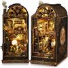 CRIOLPO Kit Book Nook DIY per Adulti - Casa in Miniatura con Luci LED da Montare, Modellismo 3D Creativo per Decorare Librerie - Regalo Originale per Appassionati di Fai da Te