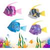 XPJBKC 4 Pezzi Robo Fish, Robot Fish Water con Luce, Riutilizzabile Robot Fish Toys, Colorato Robo Fish Galleggiante Pesce Robotizzato Giocattolo per Bambini, Gatti
