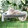 GUUSII HOME Amaca Gatto Finestra Pieghevole Amaca per Gatti Grande Sospeso con Ventosa Cuccia Letto Gattini Interno Fino a 18kg Tappetino Reversibile Facile da Montare 54 * 30cm (Grigio, M)