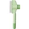 LEMLIN Spazzola per Gatti e Cani Verde - Spazzola Autopulente per Rimuovere Il Pelo con Pulsante, Spazzola per Il Massaggio e la Pulizia dei Capelli,Verde