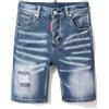 Kdtoll Pantaloncini Uomo Jeans Corti, Shorts in Denim Slim Fit Elasticizzati con Stampa, Pantaloni Corti Comodi per Estate, Stile Streetwear Y2K Casual