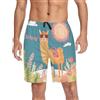 Mnsruu Un simpatico lama su un bellissimo sfondo pigiama pantaloncini da uomo Lounge Sleep Shorts Pjs Bottoms pantaloni, Un lama carino su un bellissimo sfondo, S
