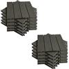 EUGAD 22 pezzi DIY Piastrella da giardino Terrazza Mattonelle Pavimento per casa in WPC Doghe Legno 30x30 cm Grigio