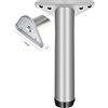 YUESHEN888 1 pz Gamba Tavolo Regolabile,Piedini da Barra Tavolo in Lega di alluminio Piede per mobili per Gabinetto Tavoli da Pranzo,Regolabile 30 mm,Portata Fino a 75Kg per Gamba (80cm,Argento satinato)