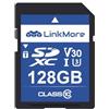 LinkMore Scheda SDXC 128 GB Memory Card per Macchina Fotografica, SD Card 128GB, UHS-I, U3, V30, Classe 10, Velocità di lettura fino 98 MB/s, di scrittura fino 75 MB/s Scheda SD Macchina Fotografica