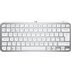 Logitech MX Keys Mini for Business tastiera wireless illuminata, Layout Inglese QWERTY - Grigio chiaro