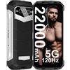 DOOGEE VMAX 5G Rugged Smartphone [2023], 20GB + 256GB(TF 2TB), 22000mAh Batteria, 108MP AI Tripla Fotocamera, 1080 Processore Dimensity, Telefono Indistruttibile, 6,6 FHD+ 120Hz, GPS/NFC/OTG