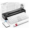 vretti Stampante portatile A4, stampante termica PB821 Stampante Inkless, stampante termica portatile Compatibile con Smartphone e PC,Supporta carta termica A4 (210 x 297 mm)