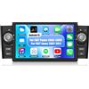 CAMECHO Android 13 Autoradio per FIAT Punto 05-09/Linea 07-11 con Bluetooth, doppio DIN navigatore satellitare da 7 pollici con touch screen, Mirror Link FM/RDS WiFi SWC e USB