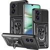 Yutwo Cover per Xiaomi Redmi A5 4G, Custodia per Xiaomi Redmi A5 4G Antiurto Scorrevole Protezione Fotocamera Custodia con 364°Rotante Anello Supporto Cover- Nero