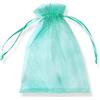 PLECUPE 100 sacchetti in organza, 35 x 50 cm, sacchetto in organza, con coulisse, per matrimonio, sacchetto regalo, per gioielli, confezione - bianco