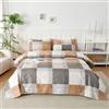 Homebliss Set Lenzuola Una Piazza e Mezza in Microfibre 120x190/200cm, Completo Lenzuola Letto con 1 Federe 50x80 in Stampa, Lenzuola Sopra e Lenzuolo con Angoli, Comfort e Morbidezza, Yager