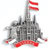 Designo Vienna - Magnete da frigorifero in metallo, decorazione per casa, cucina, viaggi, vacanze, souvenir, regalo