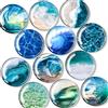 DARUITE 12 Pezzi Calamite Frigorifero, Calamite con Modello di Mare Blu, Magneti Decorativi Rotondi, Ideali per Armadi, Frigoriferi, case e Uffici