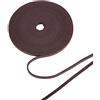 GORGECRAFT 5m di Cordoncino in Vera Pelle Largo 5 mm Piatto in Pelle di Vacchetta per Cintura 2 mm Spessore su Un Lato Piatto per Fai da Te Gioielli Collane Bracciali Marrone Noce Cocco