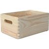 Creative Deco 2x Grande Scatola in Legno con Maniglie 30 x 20 x 13 cm | Cassetta Contenitore Portaoggetti | Ideale per Decoupage, Documenti e Attrezzi | Scatole Decorative in Legno